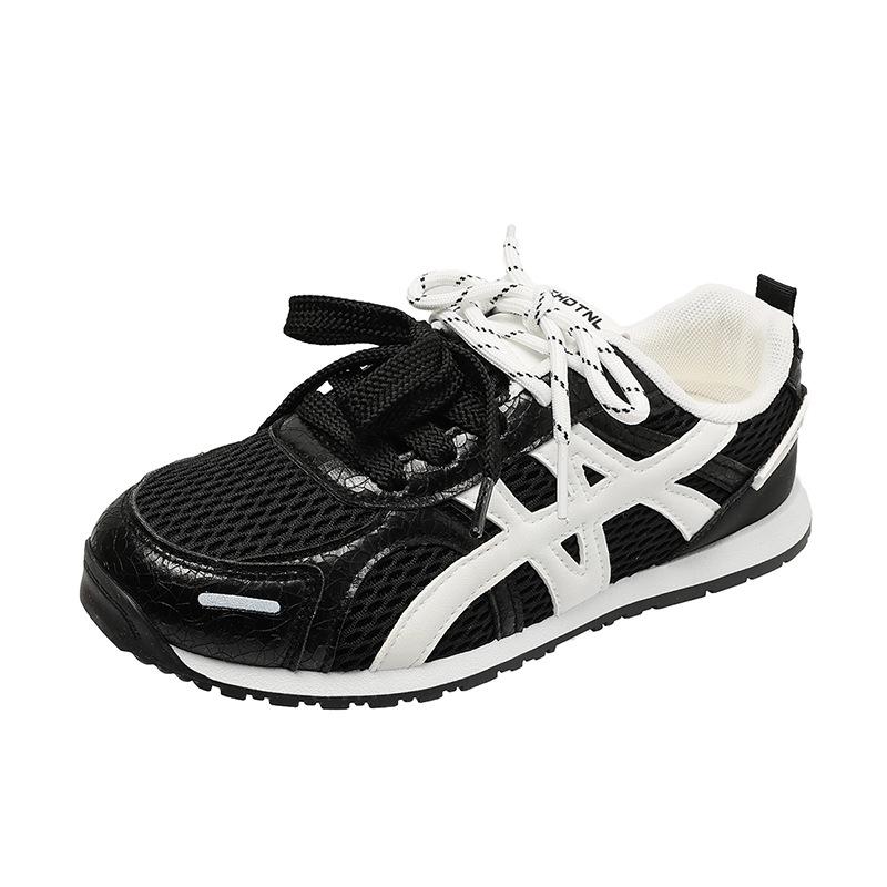 Retro mesh fashion color matching dad shoes women's autumn new student versatile inner height increase casual Forrest Gump shoes