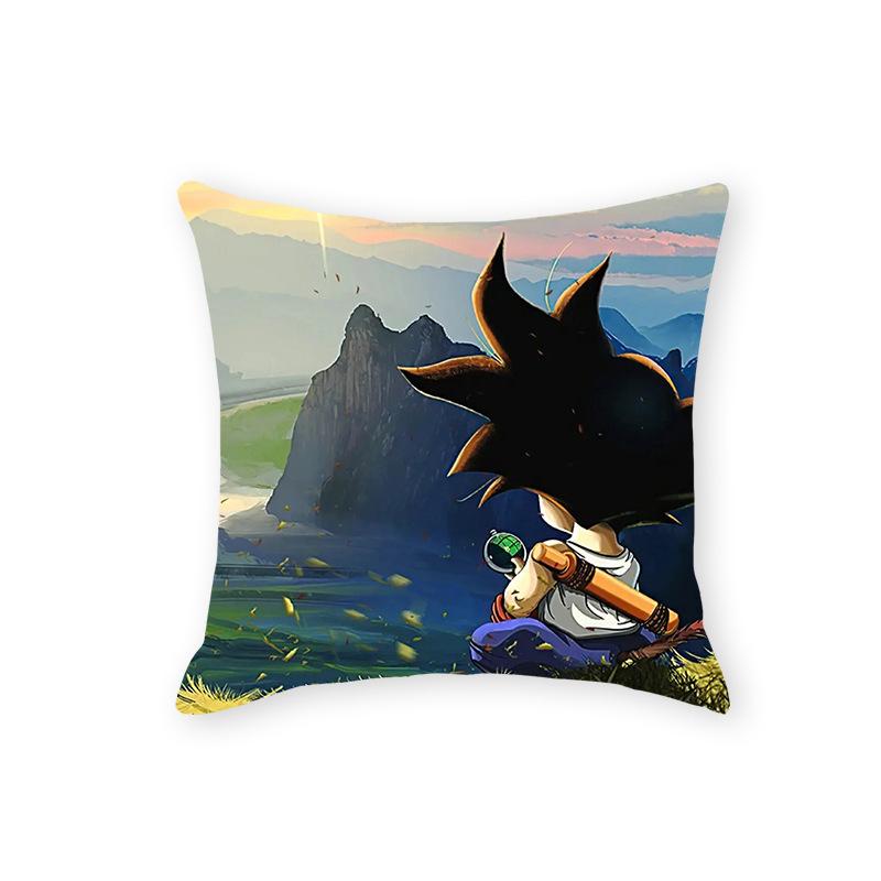 Dragon Ball Serie Kissen Cartoon Druckmuster Japanische Comic Kissenbezug Kissen Schlafzimmer Wohnzimmer Sofa Dekoration Büro Kissen