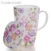 700 ml, Kubki z Prawdziwej Porcelany Kostnej z Pokrywką, Kubek do Kawy Śmieszny Kubek, Urocze Duże Kubki do Kawy z Kwiatowym Malunkiem, Ceramiczny Kubek Idealny Prezent