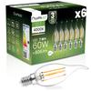 6X LED-Glühbirne E14 Kerze Ba35 7W = 60W 806Lm 4000K Neutral 360° Filament Lumiled