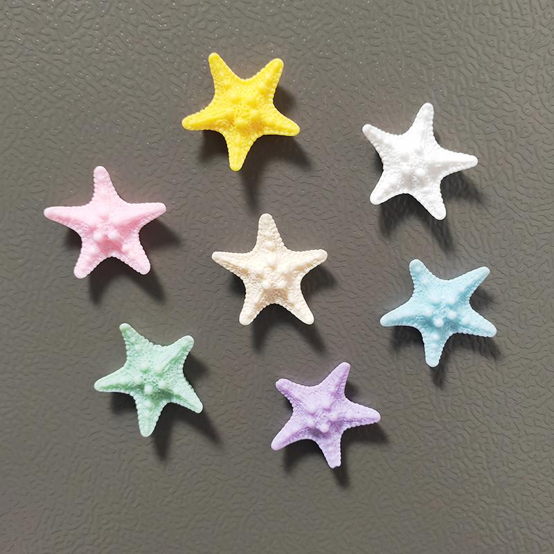 4cm Resin Starfish Fridge Magnet Home Decor Accessory Aquarium Ornament Refrigerator Cute Kitchen Decorations Po Stickers