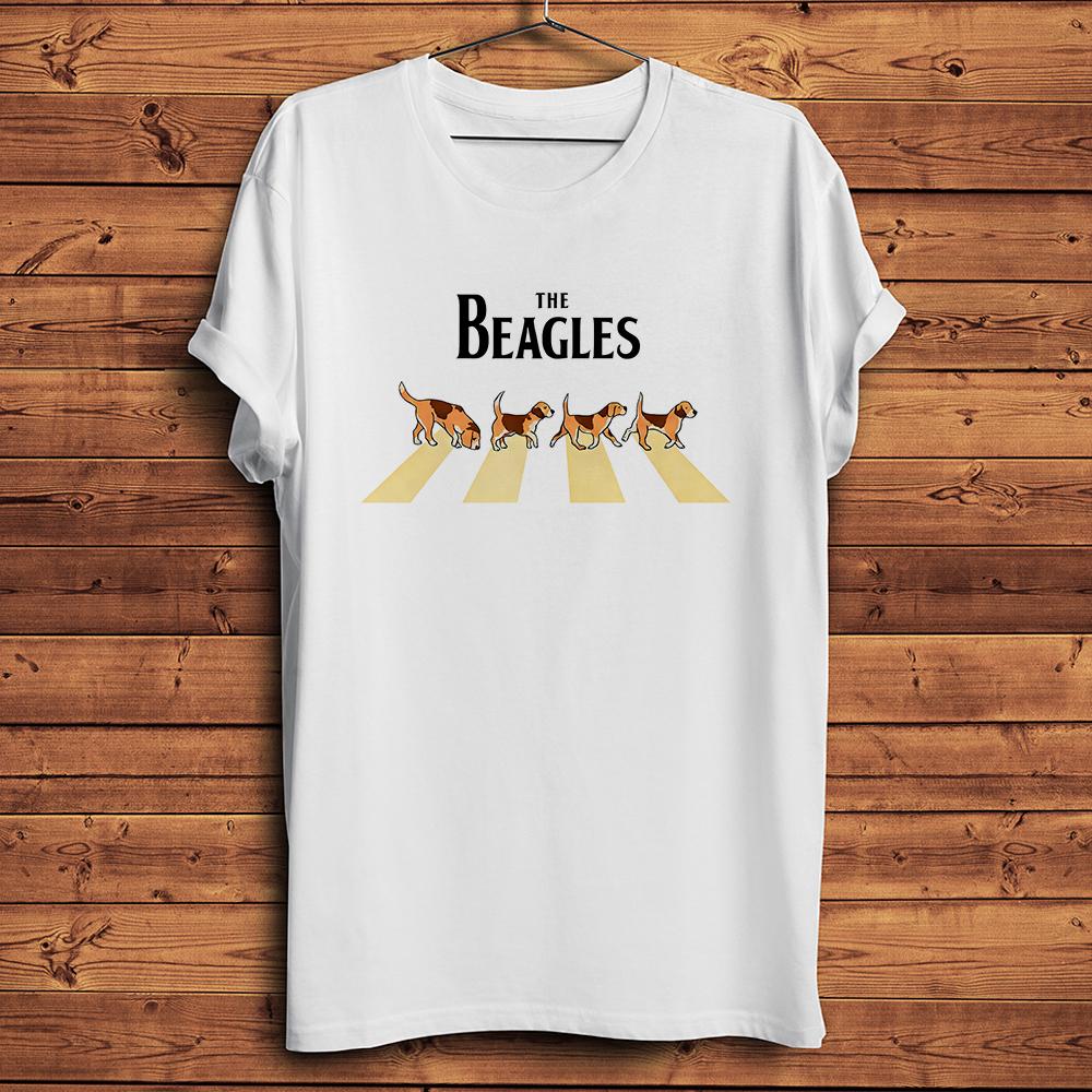 Zebra Crossing Beagles Funny Beagle Dog TshirtCasual Short Sleeve TShirt Streetwear Unisex TeeBreathable Nocracking Print S