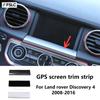 Car Upgrade For Land Rover Discovery 4 2008-2016 Navigation Screen Lower Panel Chrome Cover Sticker Accessories