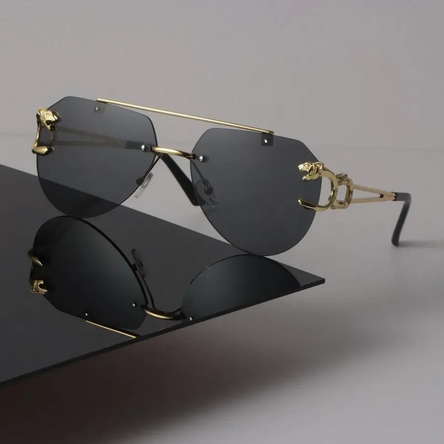 Luxury Square Sunglasses Women Men Cool Brand Designer Mirror Sun Glasses Female Male Rimless