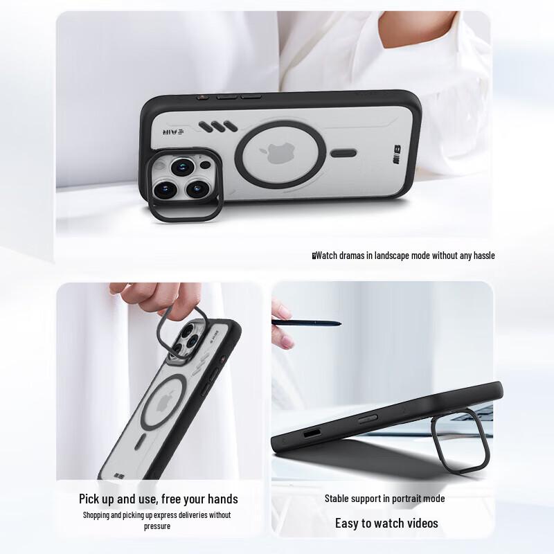 Ochranné pouzdro s magnetickým stojánkem pro iPhone 16 Pro Max