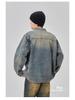 GURBAKS Retro Distressed Jeansjacke - Herren Locker Lässig Trend