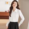 Women's Elegant Long Sleeve Solid Commuter Blouse