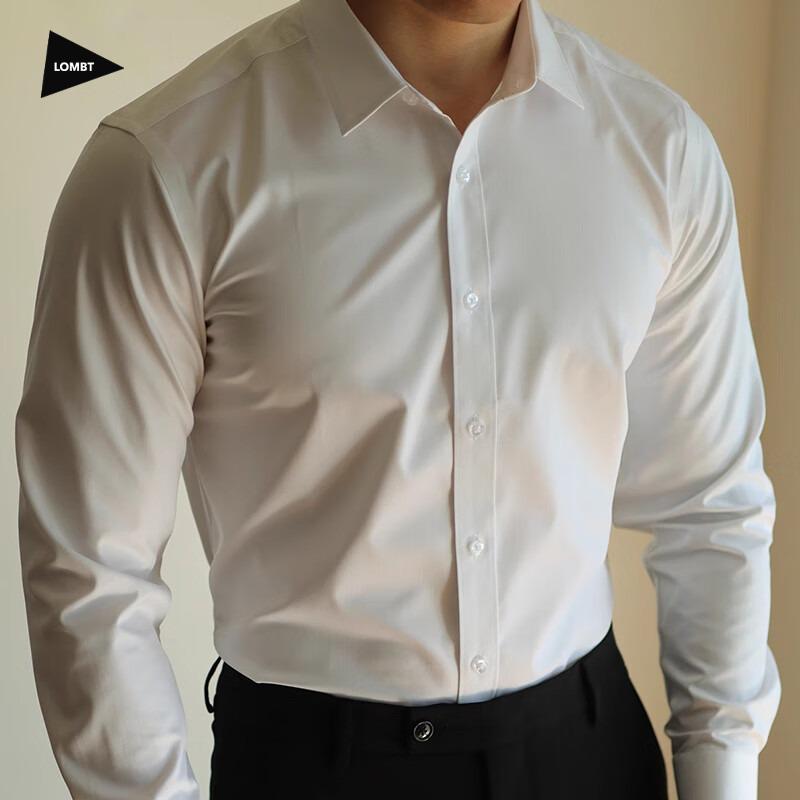 LOMBT Men s LW18 Wrinkle-Free Slim-Fit Long-Sleeve Shirt 41