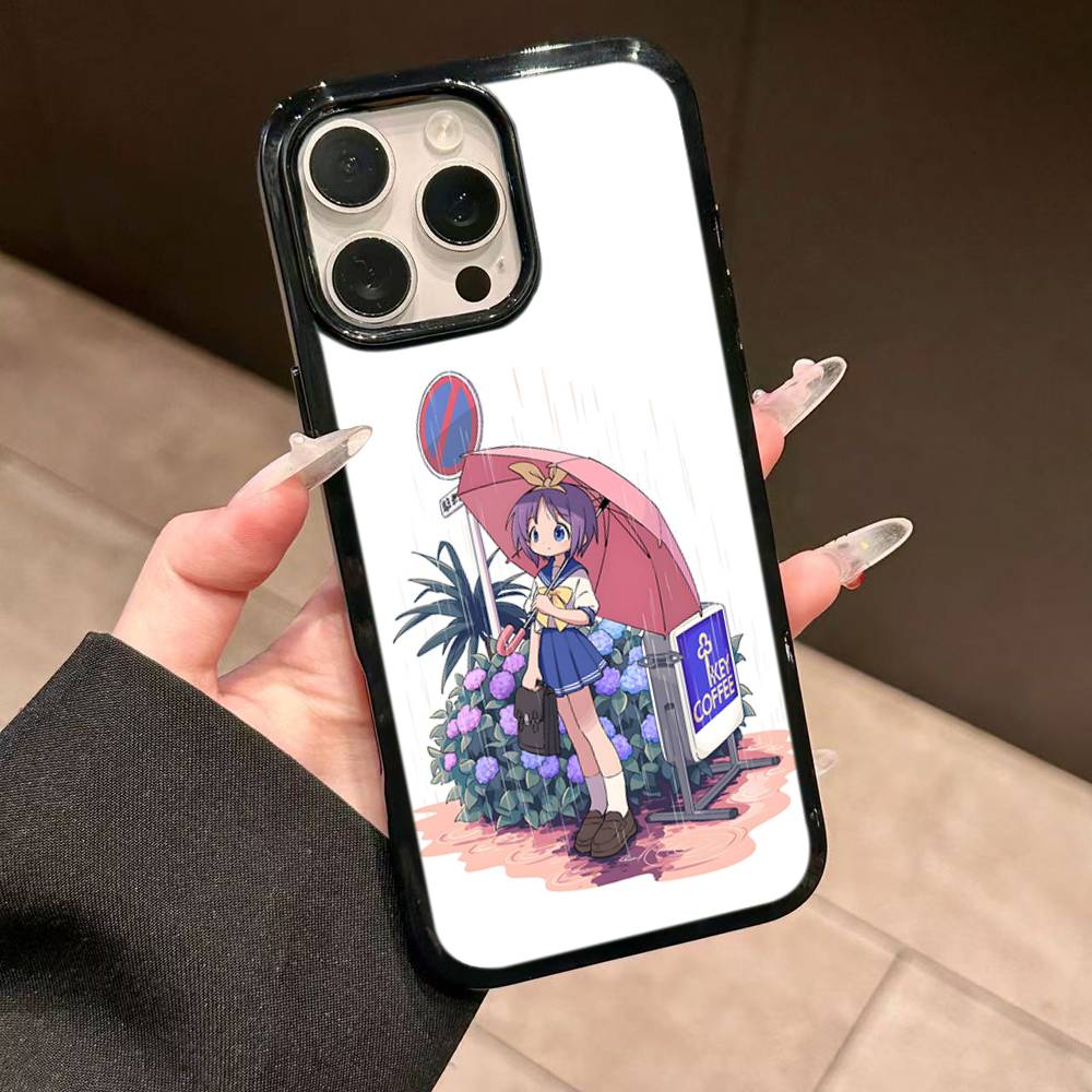 K-Konata Izumi Lucky S-Star For IPhone 11 12 13 14 15 16 17 Pro Max Plus TPU+PC Shockproof Back Phone Cases