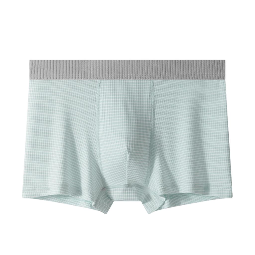 Men's Thin Breathable Boxer Briefs Youth Underwear Soft Stretch Waistband Lightweight Four-Point Design Comfortable Fit
