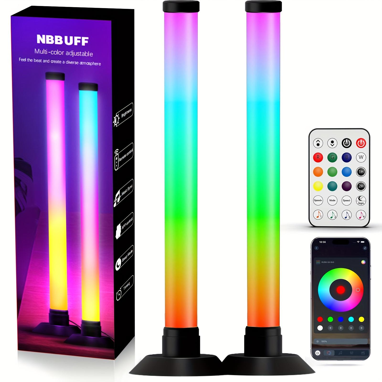 RGB LED Амбиентная подсветка, Двойная светодиодная лампа с синхронизацией по музыке, Управление через приложение и пульт ДУ, USB-питание, Декор для спальни, Игрового стола, Прямых трансляций 2 PCS/1 Set green