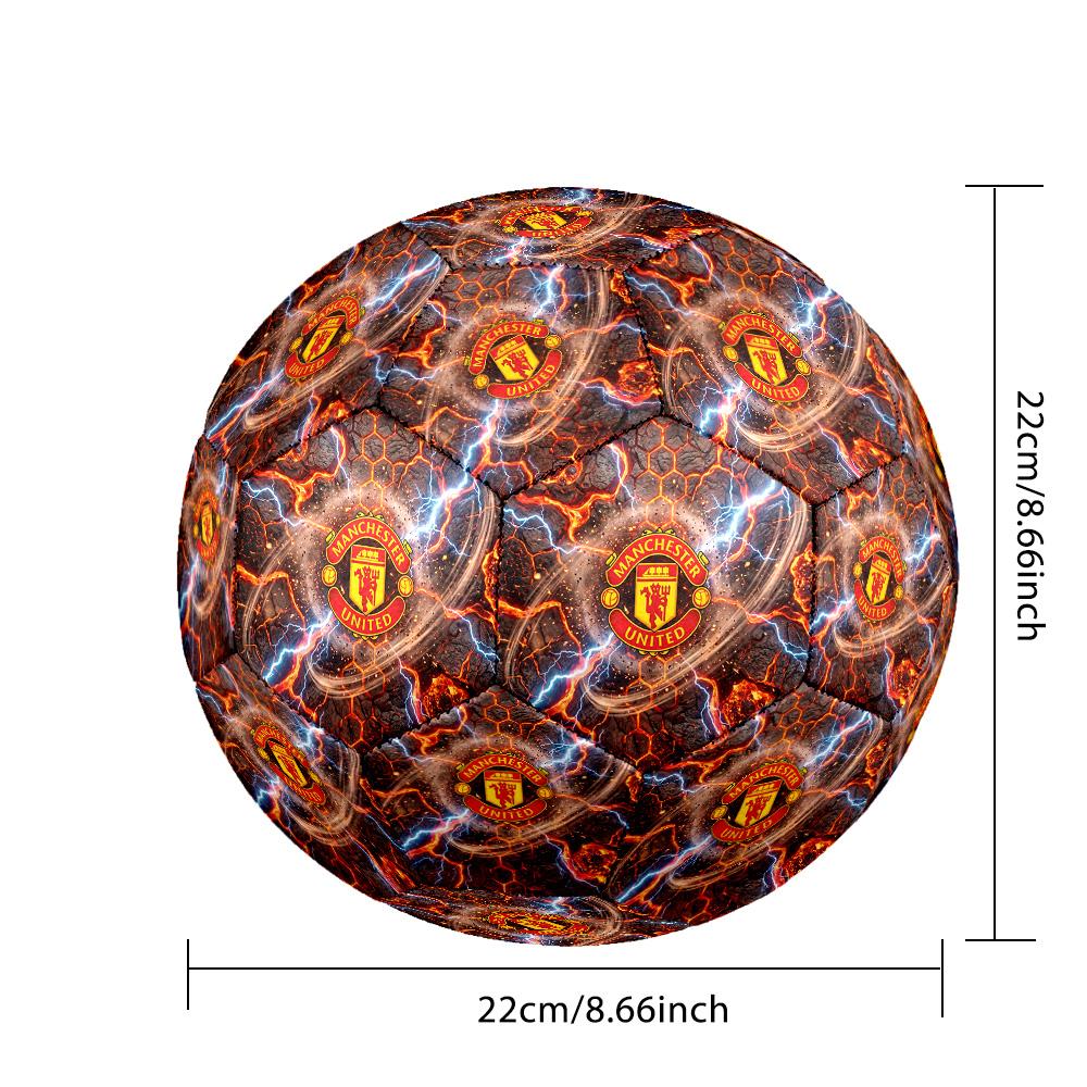 Manchester United Thema Fußballball Größe 5 Fußballball Weiche Haptik Professioneller Trainingsfußball für Outdoor-Sportarten