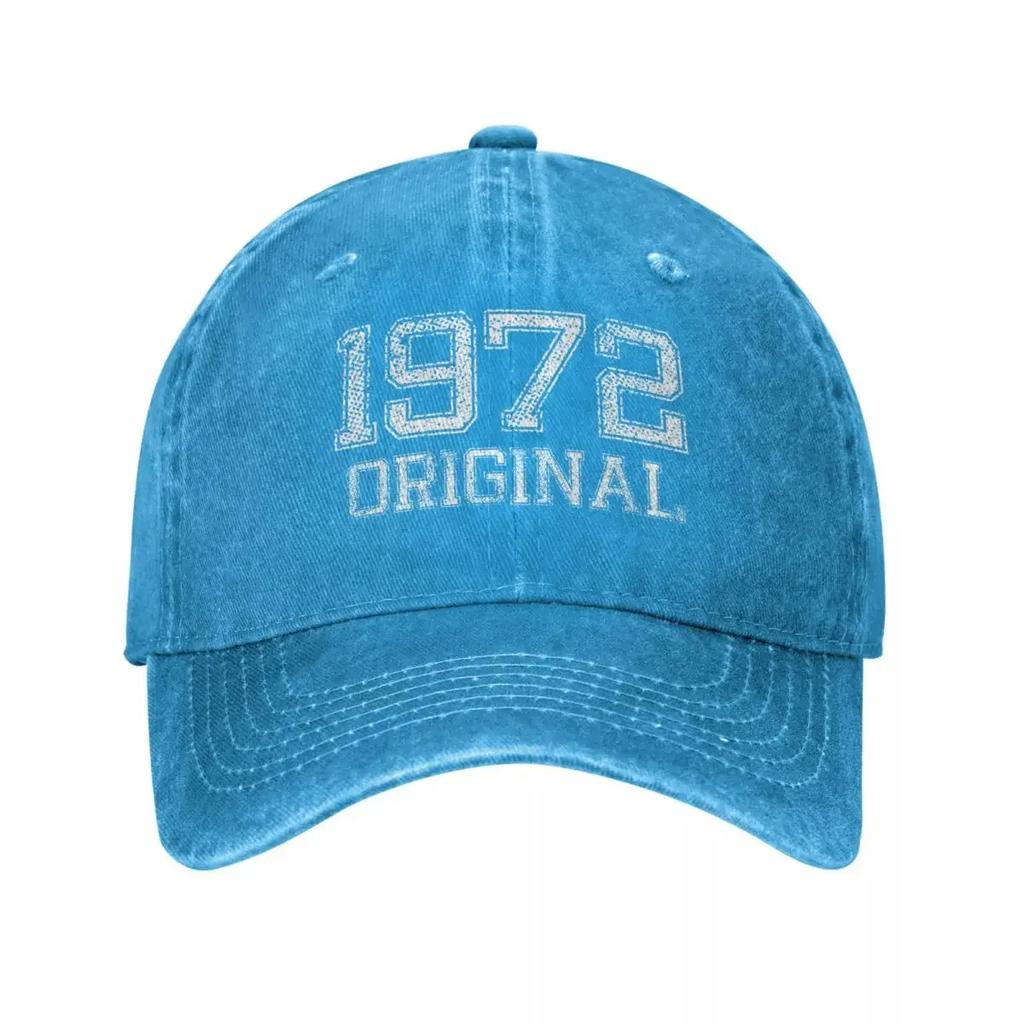 Made In 1972 Original Vintage Unisex Style Baseball Cap Dad Father 50 Years Old Distressed Cotton Caps Hat Vintage Snapback Hat