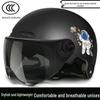 Gray 3C Certified Electric Vehicle Helmet for Men & Women - Summer Motorcycle & Battery Car Riding Safety Hat.
