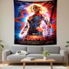 Captain Marvel Tapestry Wall Hanging, Brie Larson Space Hero Art, Marvel Movie Wall Decor for Bedroom Dorm
