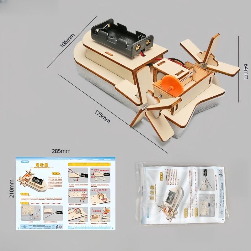 Набор материалов для сборки модели лодки своими руками Деревянный набор для строительства лодки 3D Сборка Деревянный пароход Креативная обучающая научная игрушка