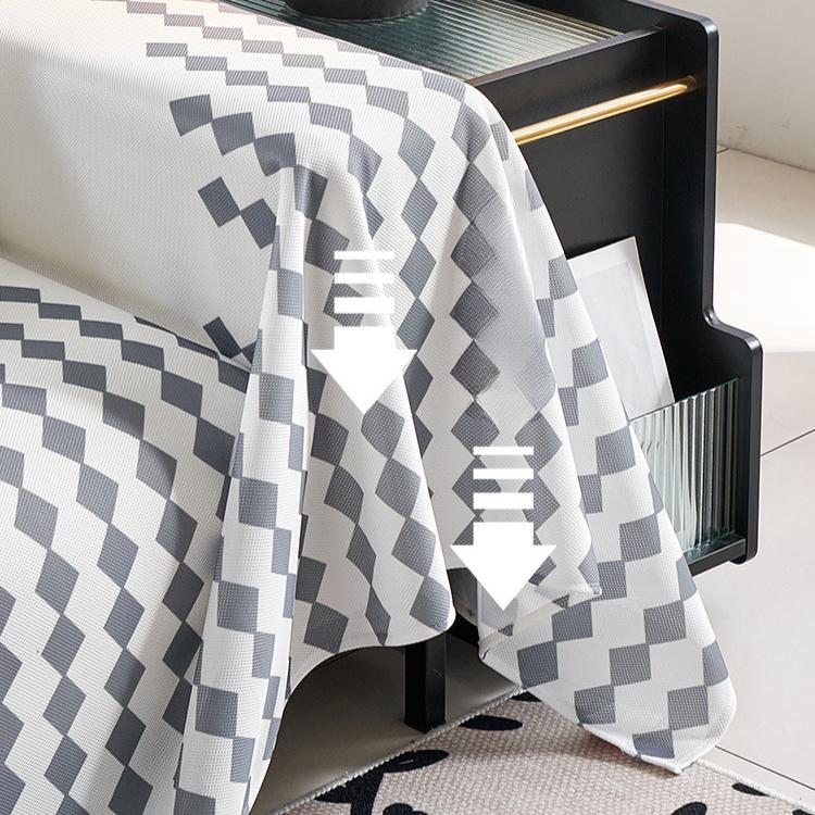 Summer Ice Slicky Fiber Sofa Cover, Pet Friendly, Suitable for Single Chair, Double Sofa, Three-Seater Sofa, Four-Seater Sofa, Combination Sofa