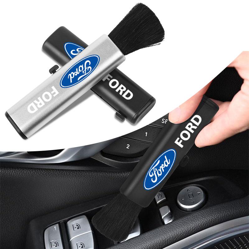 Retractable Car Air Vent Cleaning Brush Car Badge Detail Dust Remover For Ford Mondeo MK1 MK2 MK3 MK4 MK5