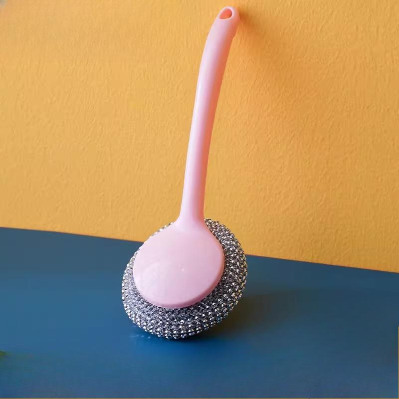 

Бытовые чистящие шарики с ручками, губки для мытья посуды и щетки с длинными ручками Long handle