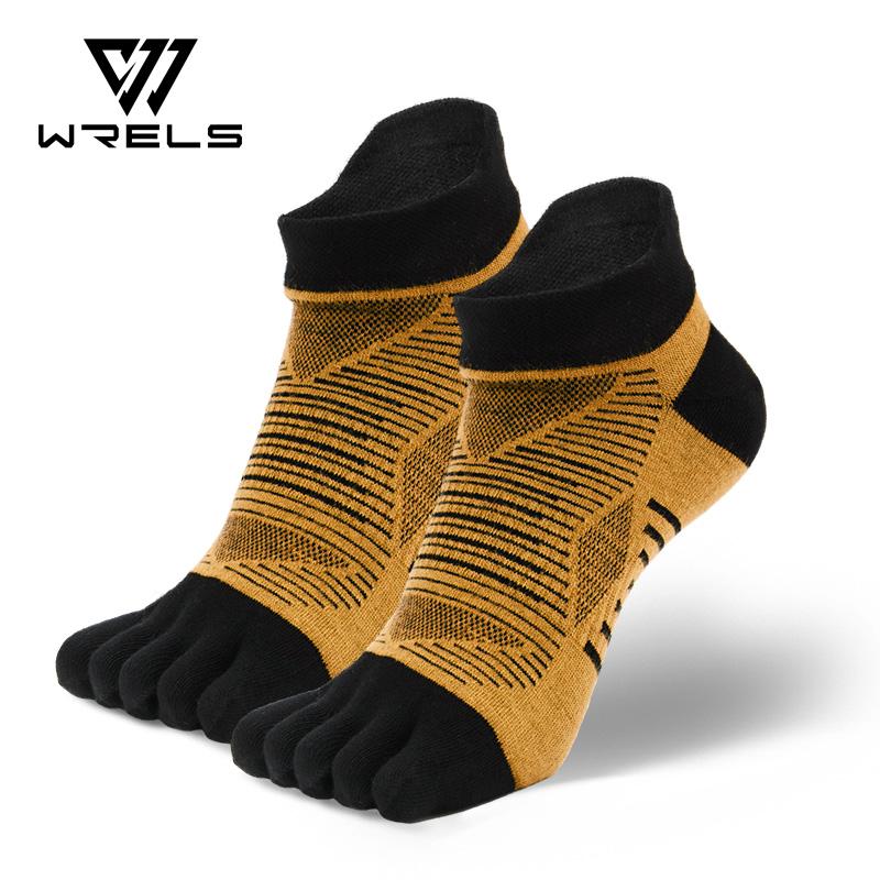 WRELS COOLMAX Five Finger Socks High Performance Athletic Toe Socks 1/3Pair Moisture Wicking Breathable Quick-Dry Five Toe Socks S