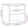Wall Mounted Nightstand Brown Oak Effect 40 x 31 x 39.5 cm
