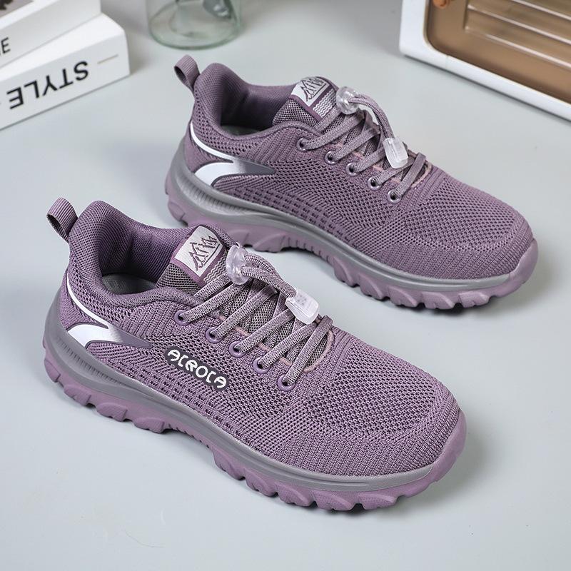 Elderly Shoes Women's Spring and Summer New Breathable Mesh Mother Sports Shoes Non-slip Middle-aged and Elderly Soft-soled Comfortable Walking Shoes