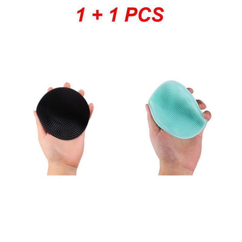 3/2/1PC Face Scrubber Soft Silicone Facial Cleansing Brush Face Exfoliator Blackhead Acne Pore Pad Cradle Cap Face Wash