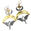 Moon and Moth Earrings Featuring Unique Design Symbolizing Change and Rebirth Pendant Earrings Alloy Texture for Women