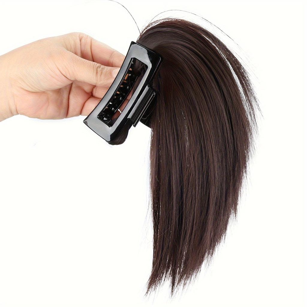 Schicke Pferdeschwanzverlängerung mit Klauenclip für Damen – glattes, hitzebeständiges synthetisches Haarteil für mehr Volumen im Alltag
