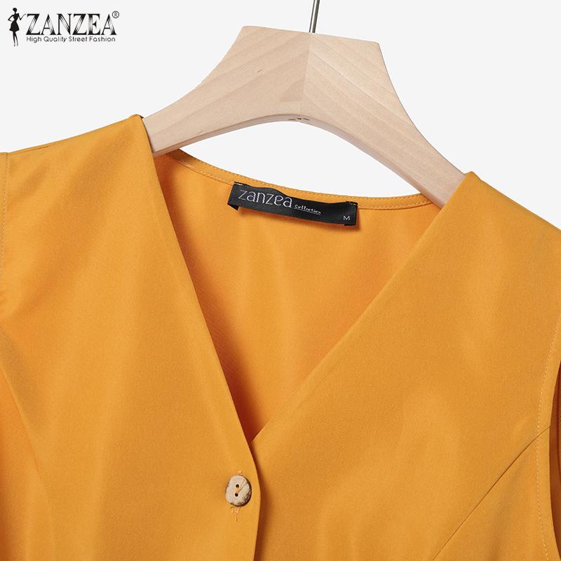 ZANZEA Seturi de două piese casual de vară pentru femei, bluze și pantaloni