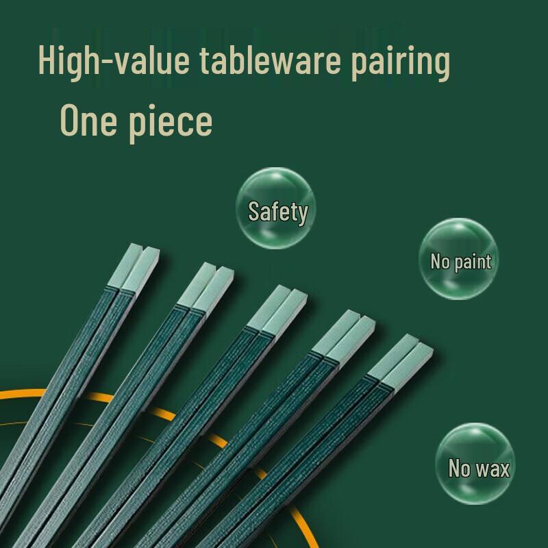 Shenmo Happy Family Alloy Chopsticks, 10-Pair Set