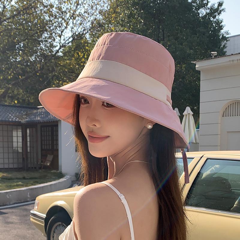 Summer Sun Hat Women Wide Brim Polyester Travel Outdoor Mountain Climbing Cap