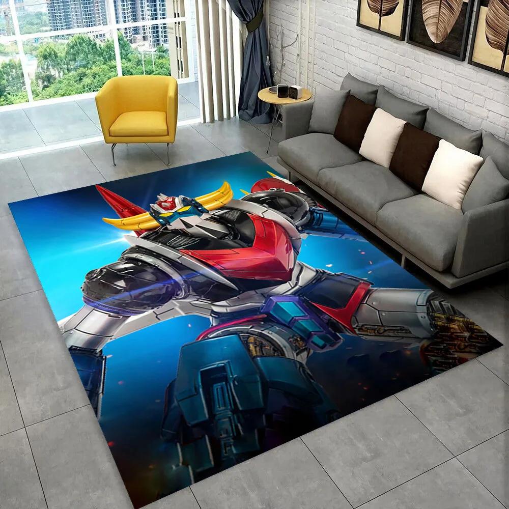 UFO Robot Grendizer Anime Cartoon Area Rug,Carpet for Home Living Room Bedroom Sofa Doormat Decor,kid Play Non-slip Floor Mat 3D