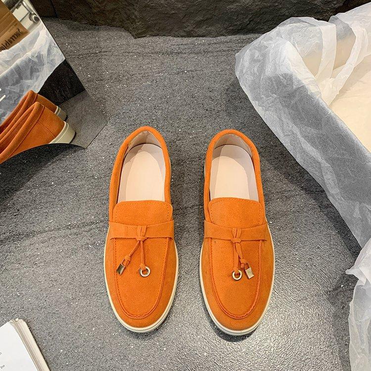 Classic New Niche Fashion Casual Flat-bottomed Lazy One-pedal Comfortable Versatile Soft-soled Soft-faced White-soled Shoes Women