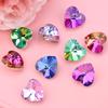 14mm Glass Love Heart Pendant Colorful Charms Crystal Heart Beads Gems for Women Jewellery Making Earring Necklace DIY 12pcs/lot