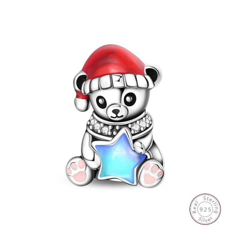 Ice&Snow Charms Copper Xmas Snowman Penguin Elk Rabbit Polar Bears Fit Original Bracelet Pendant Women Jewelry Acc