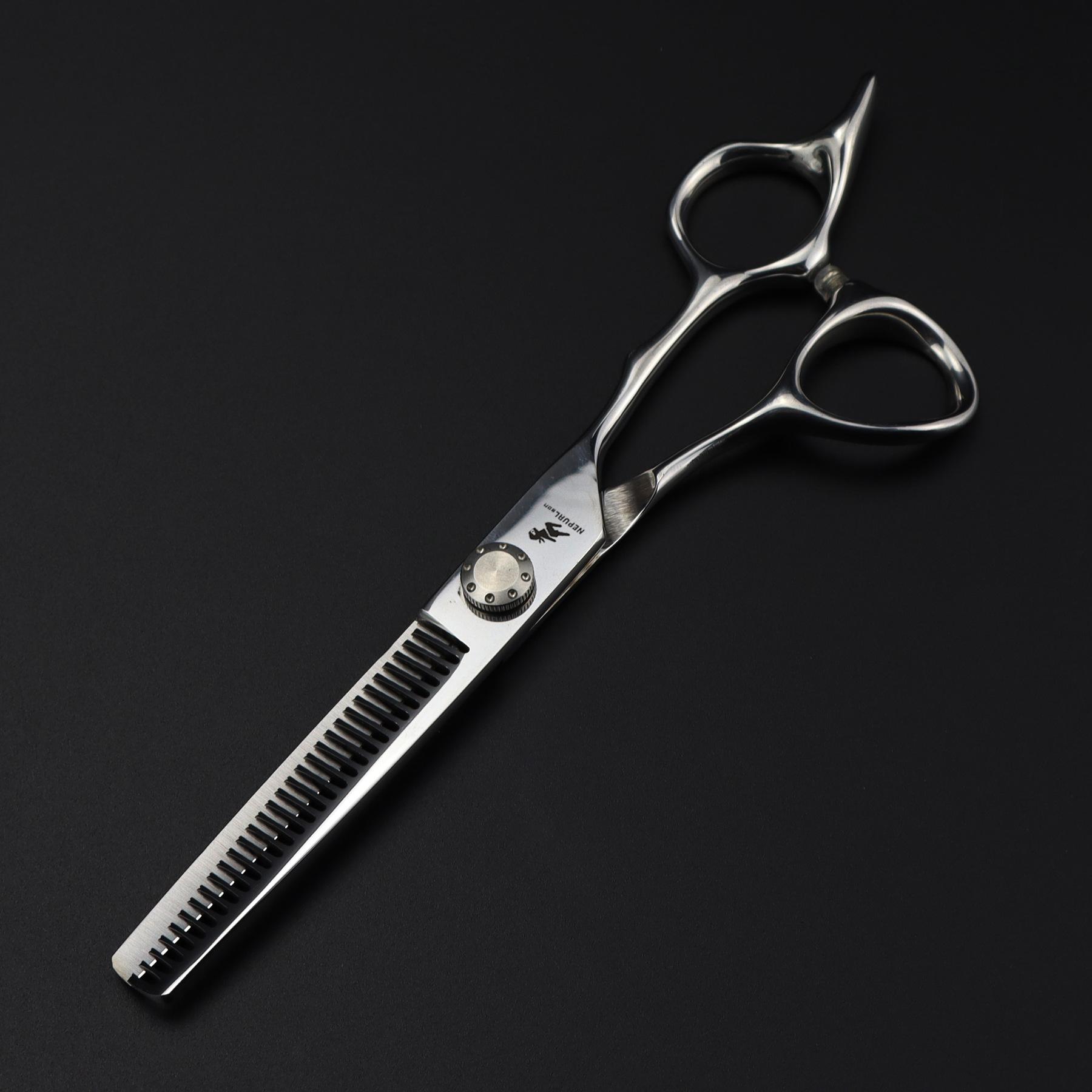 

6.0 Inch Nimpson, Personalized Large Handle, Hair Scissors, Hair Scissors, Flat Tooth Scissors, Thin Scissors Straight head & stainless steel & fine polishing