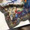 French Mulberry Silk Scarf: Women's Square Neck Scarf, Summer Thin Sunscreen, 70 cm, Elegant Mother Style.