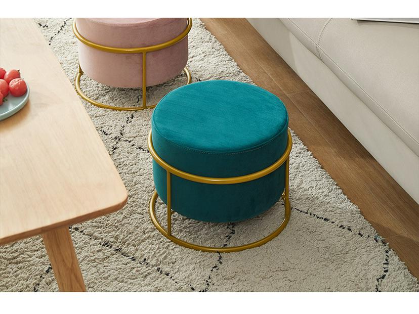 Solid Wood Round Stool - Light Luxury Shoe Changing/Footrest, Living Room/Entryway Bench/Pier, Coffee Table Accent.