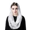 Meier Bridal Wedding Halloween Veil Embroidered Lace Headscarf Face Veil Women's Gauze Scarf