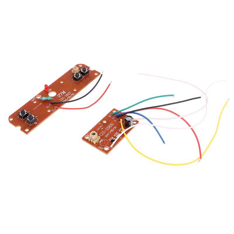 4-Kanal RC Auto Fernbedienung 27MHz Schaltkreis PCB Sender- und Empfängerplatine mit Antenne Funksystem