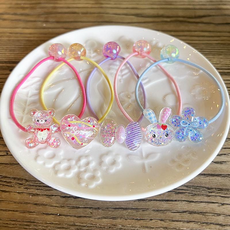 2 Pieces New Cute Luminous Bubble Princess Headwear Kids Elastic Hair Bands Children Hair Ropes Girls Hair Accessories