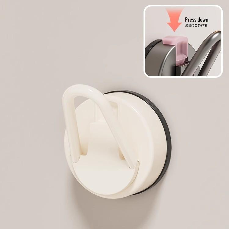 Gancho con Ventosa Giratorio - Fuerte Montado en la Pared, Sin Perforación, Sin Rastro, Soporta Carga para Almacenamiento de Cocina/Baño