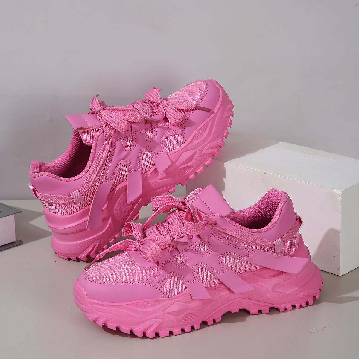 

Женские кроссовки на платформе, спортивная обувь, удобная спортивная повседневная обувь, кроссовки, увеличивающие рост, обувь для ходьбы 38 розовый