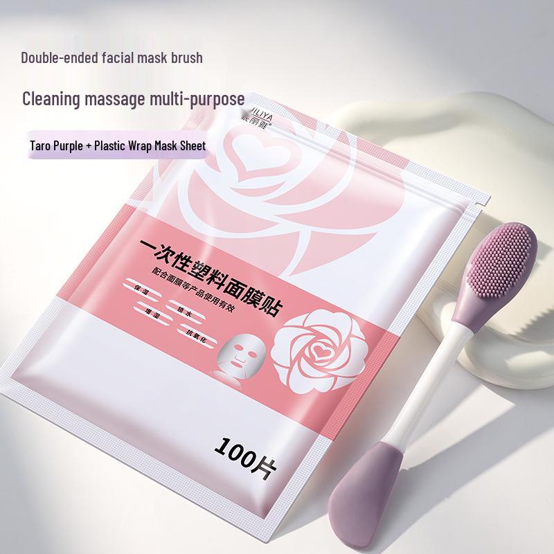 Dual-Ended Silicone Facial Brush & Scraper