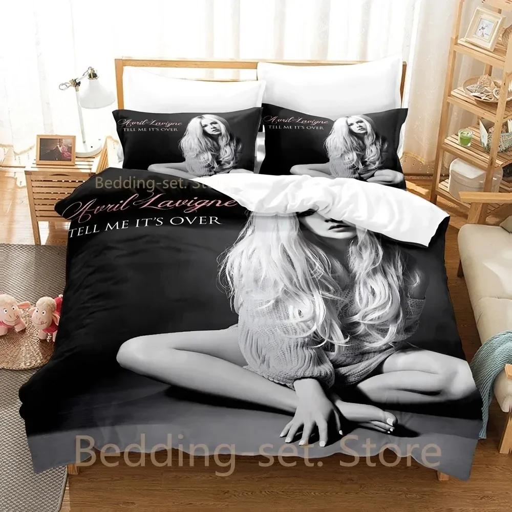 Avril Lavigne Bedding Set Single Twin Full Queen King Size Bed Set Adult Bedroom Duvetcover Sets Personality Bed Sheet Set