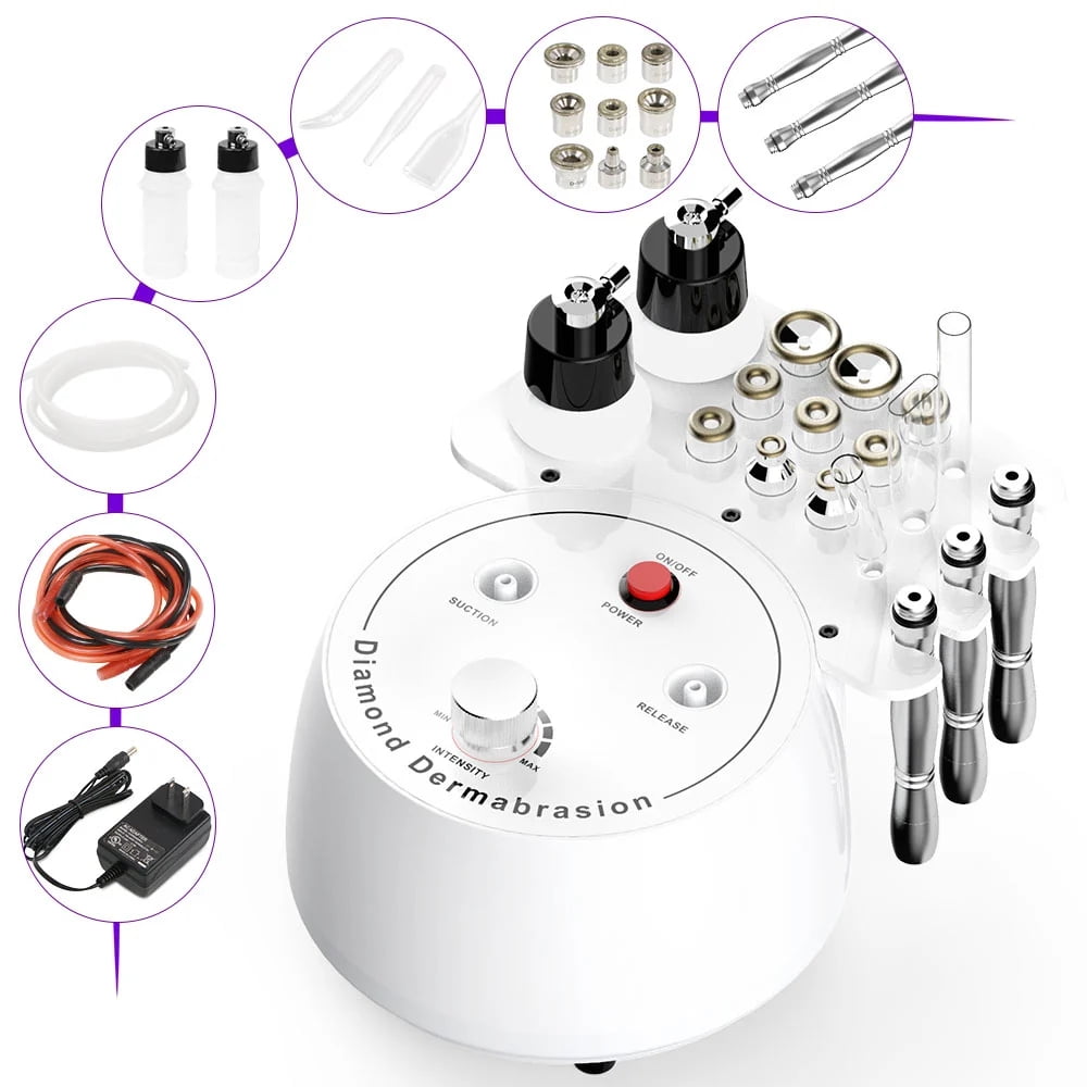 

Mieauty 3 in 1 Diamond Microdermabrasion Machine, Professional Microdermabrasion Device Vacuum Suction Exfoliation, Beauty Facial Skin Care