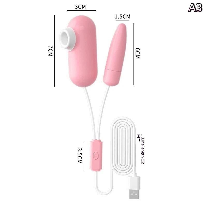 Double Jump Egg Tits Licking Sucking Vibrator Usb Charge Clitoris Nipple Stimulate Female Vagina Sex Toys For Women