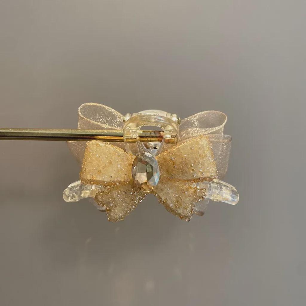 Double-Sided Mesh Bow Claw Clip for Women