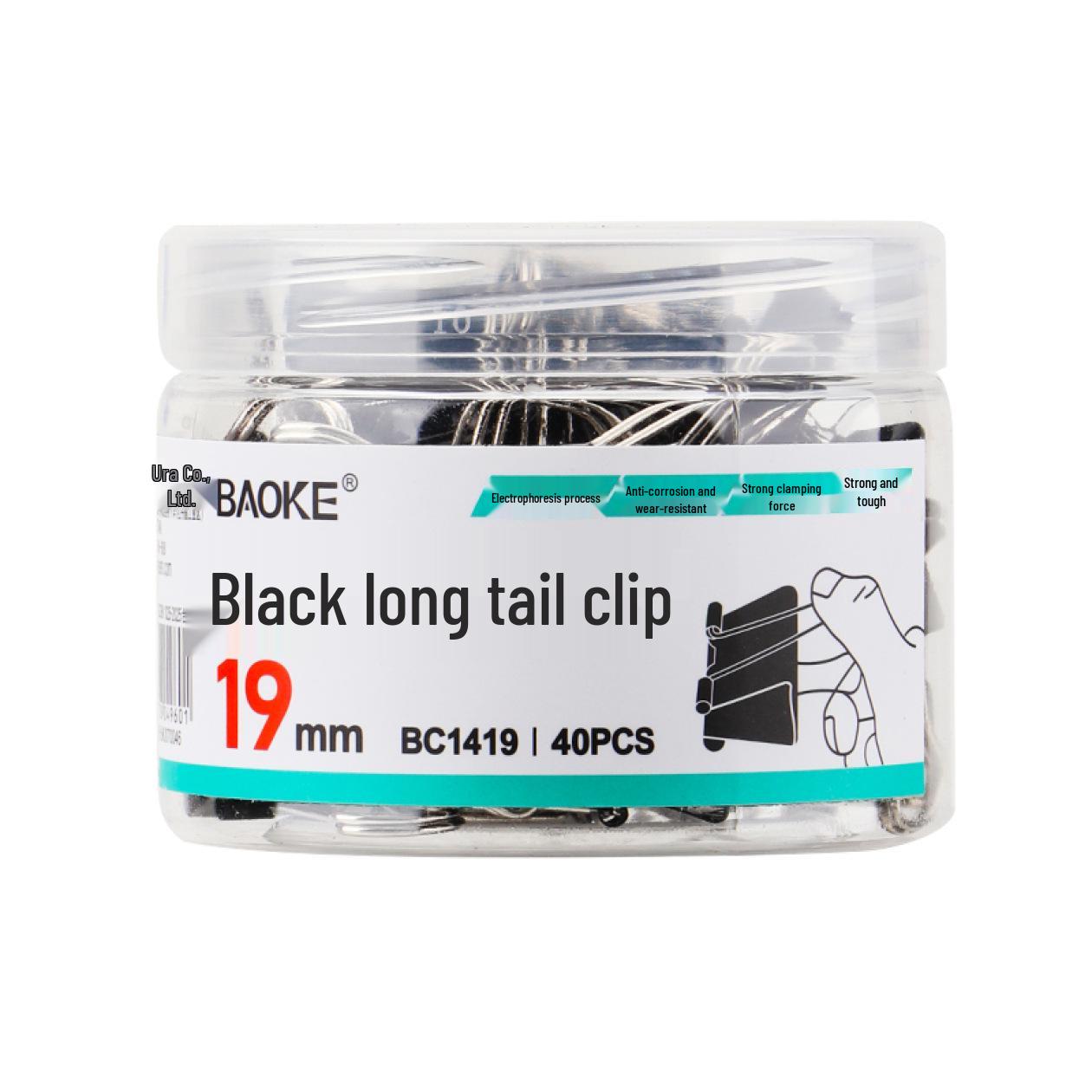 BaoKe Swallowtail Clips: Colored Long-Tail Document Clips in Large, Medium, Small Sizes for Office Use